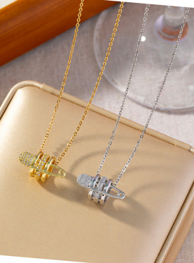 2025日韩新款微镶锆石蛮腰项链女