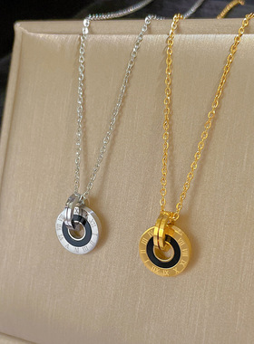 简约百搭钛钢双环不掉色锁骨链