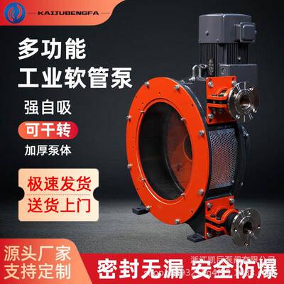 工业软管泵耐腐蚀挤压式蠕动泵大流量粘稠颗粒化工液态固体输送泵
