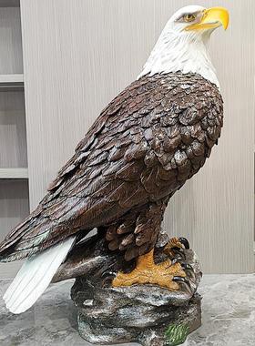 仿真老鹰庭院别墅家居工艺品动物树脂摆件雕塑户外园林田园装饰品