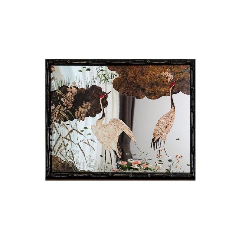 新复古鸟镜子画电视柜沙发背景卧室家装级感挂画装饰画,家居饰品,镜面画,淘宝优惠券,粉丝福利购,淘宝优惠卷