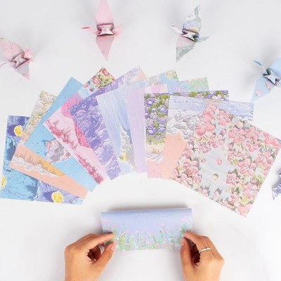 大角色千纸鹤折纸专用纸m正方形叠纸儿童手工单面彩纸diy材料 樱