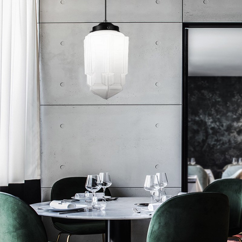 创意简约复古个性造型奶油吧台餐厅酒吧客厅卧室咖啡厅玻璃吊灯