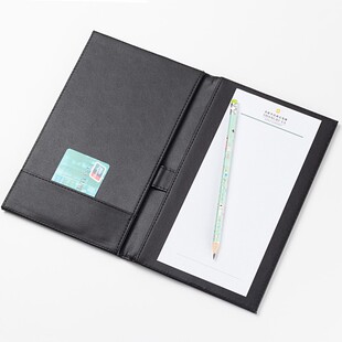 档皮革收银夹 酒店买单夹 饭店酒水菜单结账本票据夹定制oo