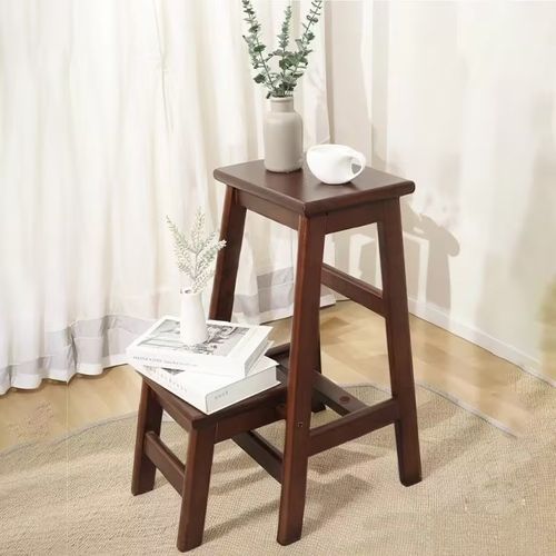 实木梯凳室内家用登高爬高二步阶梯凳坐稳步高梯子折叠两用