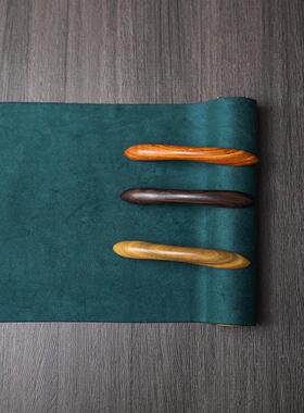 Zang又一雪 盘发翘双尖簪 原创盘发反扣式押发长款黑檀绿檀木簪子