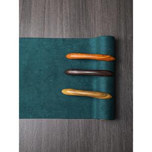 Zang又一雪 盘发翘双尖簪 原创盘发反扣式押发长款黑檀绿檀木簪子