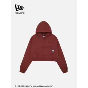 New Era纽亦华2026新款哆啦A梦女士短款连帽卫衣套头红色14905129
