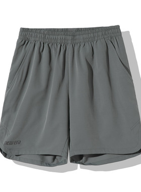 New Era 夏季五分短裤情侣款休闲百搭NE运动裤子灰色黑色13086455
