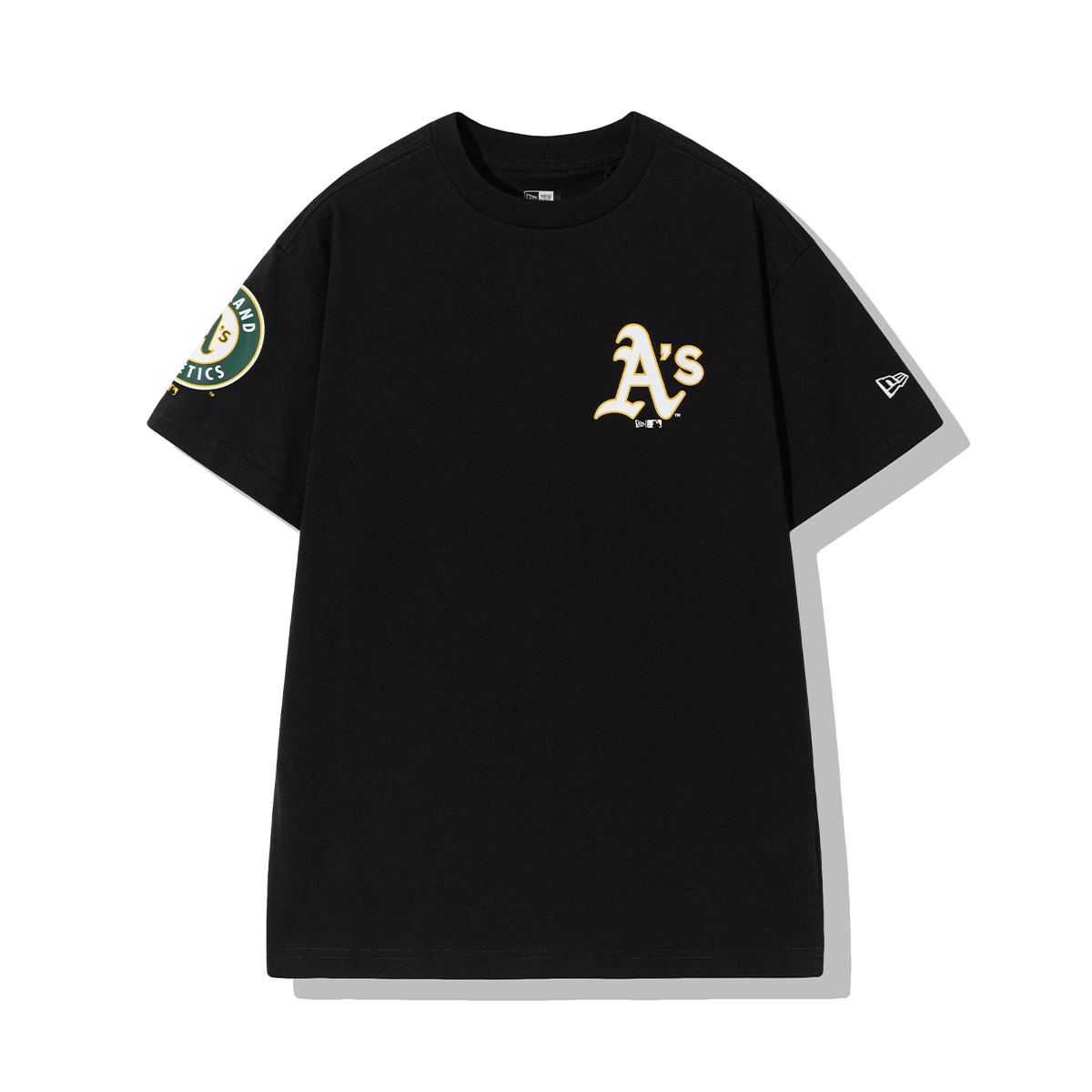 NewEra纽亦华男女款印花短袖T恤百搭MLB短袖上衣NY黑色14117424