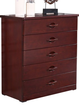 顺心家具 水曲柳全实木抽屉柜 现代中式实木家用五斗柜五斗橱