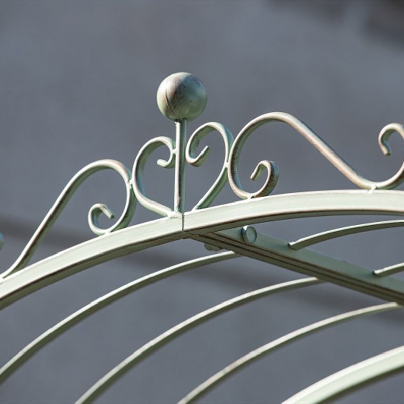 欧式椅子休闲铁艺带座椅拱门 花园阳台置物庭院花架月季爬藤架