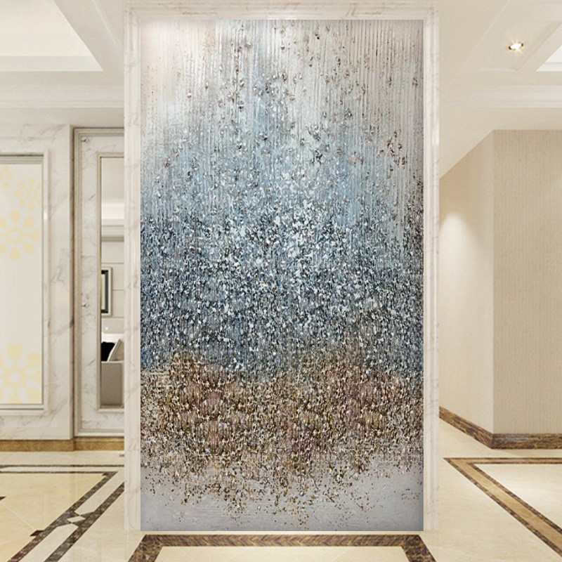 d新款抽象玄关墙纸竖个性艺术创意壁画客厅走廊过道背景墙壁纸