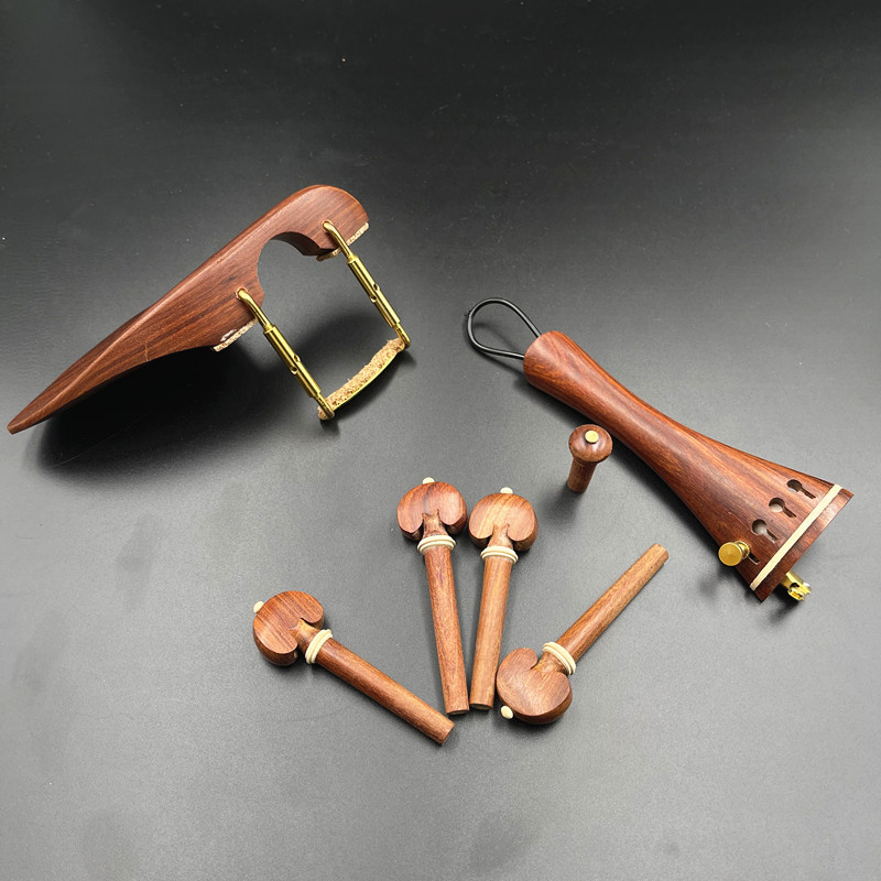 小提琴红酸枝木/ 琴轴/尾柱/腮托/拉弦板/腮丝/微调/尾绳