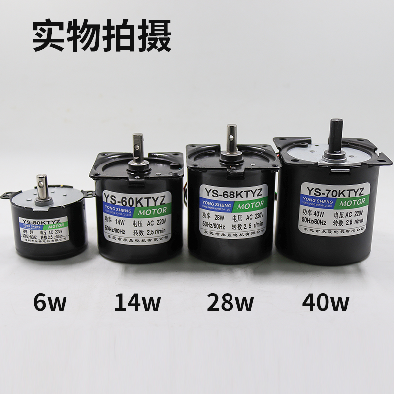 永磁同步电机马达单相微小型交流减速大扭矩齿轮慢速正反转小