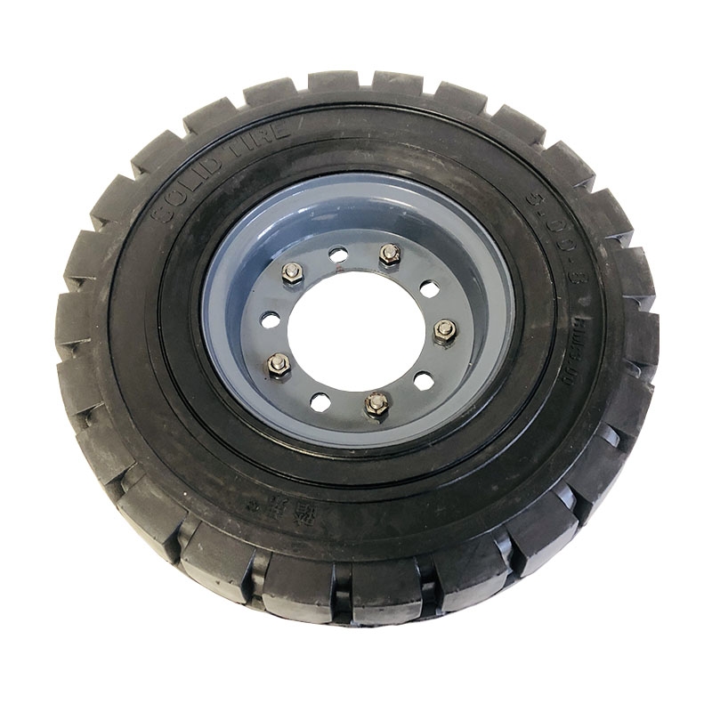 400500-8650-10工程平板车叉车机场拖车升降机电动车实心轮胎钢圈