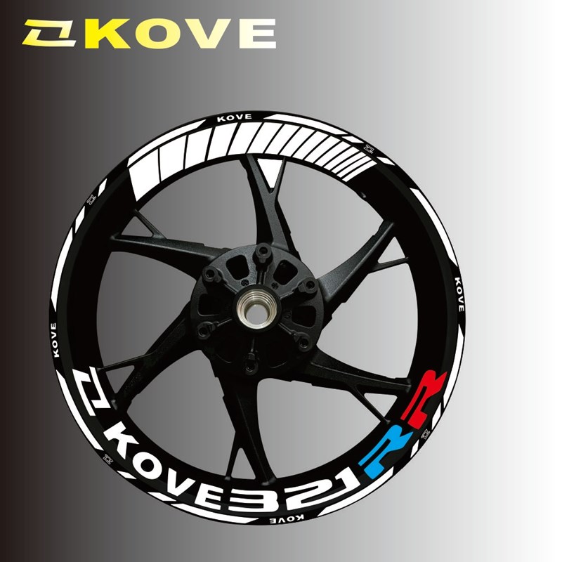 适用KOVE凯越250 450RR机车改装Codra321R反光轮毂贴花内圈贴纸