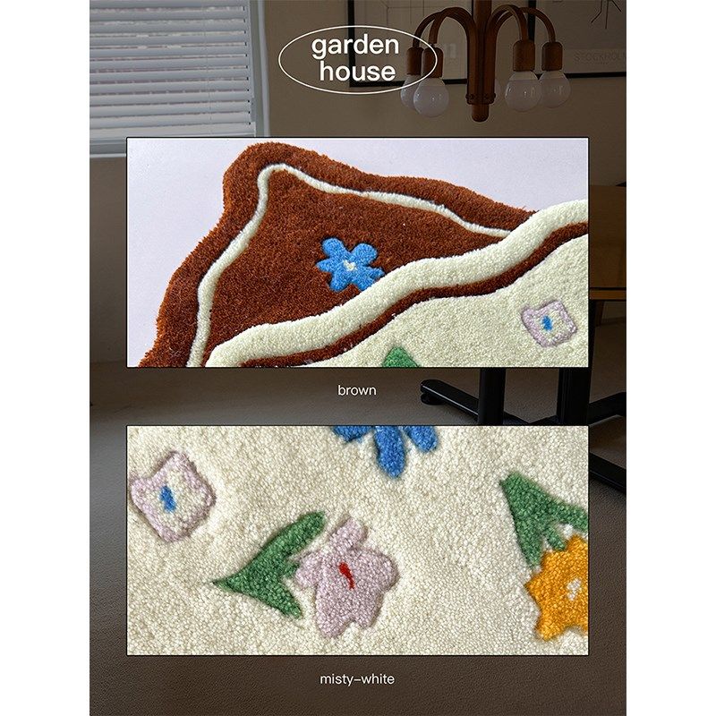 创意绿草地手工剪毯小地毯in小地垫沙发坐垫创意墙面装饰,居家布艺,床边毯,淘宝优惠券,粉丝福利购,淘宝优惠卷