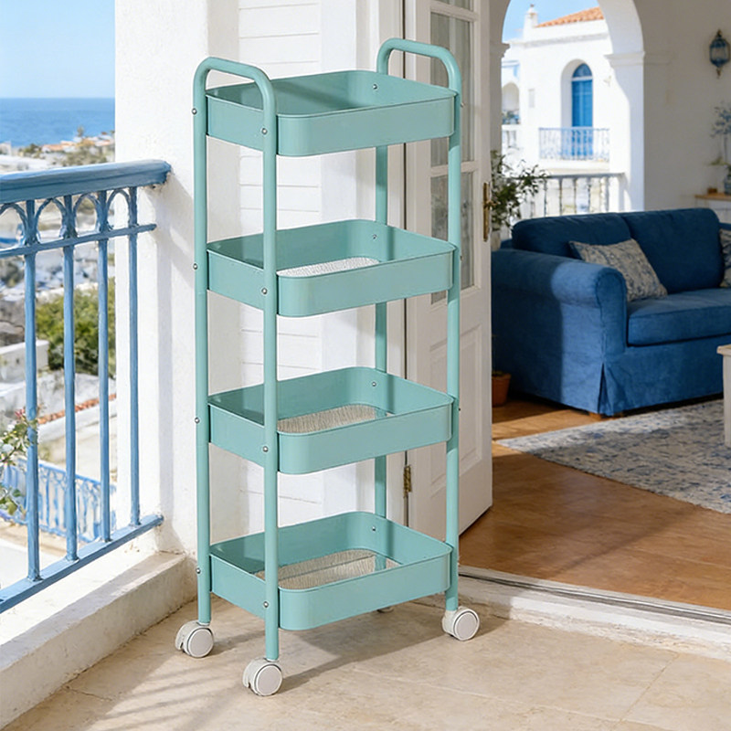 可移动多层储物柜卧室厨房整理柜客厅卧室家用转角收纳柜置物架