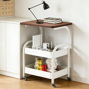 移动小推车收纳办公桌置物架床头柜客厅沙发边茶几厨房零食收纳架