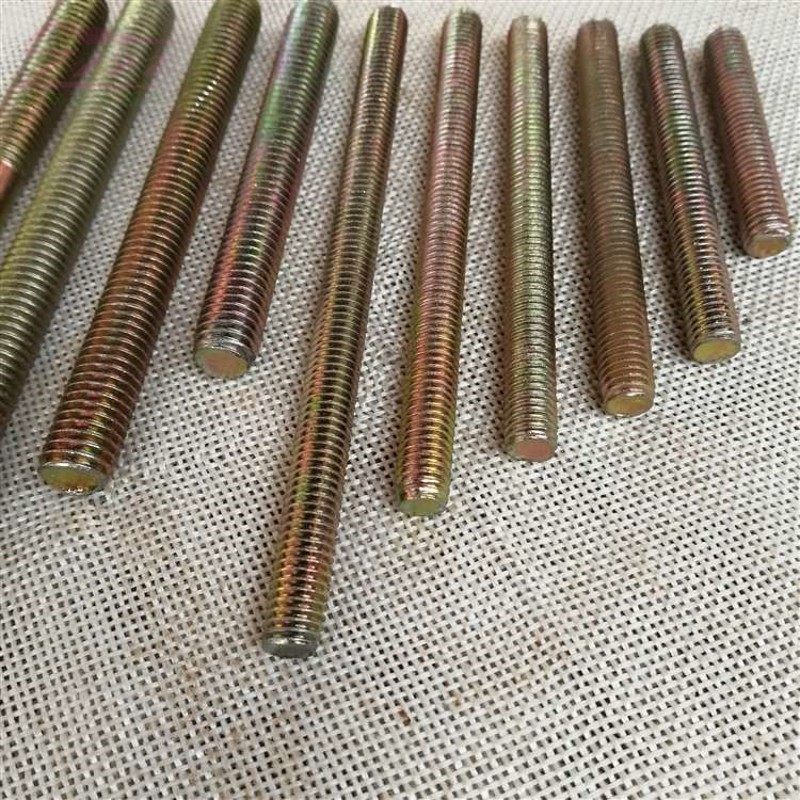 镀彩锌通丝螺栓 全螺纹丝杆头牙条螺栓全牙螺杆,五金/工具,螺栓,淘宝优惠券,粉丝福利购,淘宝优惠卷