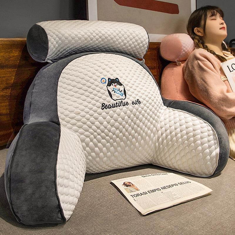 冰豆豆床头靠垫软包护腰靠枕大靠背孕妇沙发抱枕床上看书枕头透气