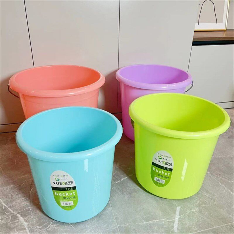 钢化手提塑料水桶储水家用学生宿舍大号洗衣水桶泡脚钓鱼圆形水桶