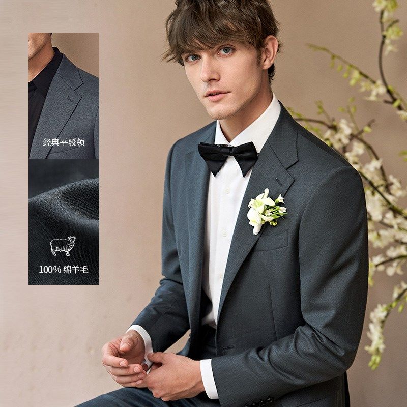澳嘉结婚西装男商务正装结婚礼服男新郎装男式西装套装男士敬酒服