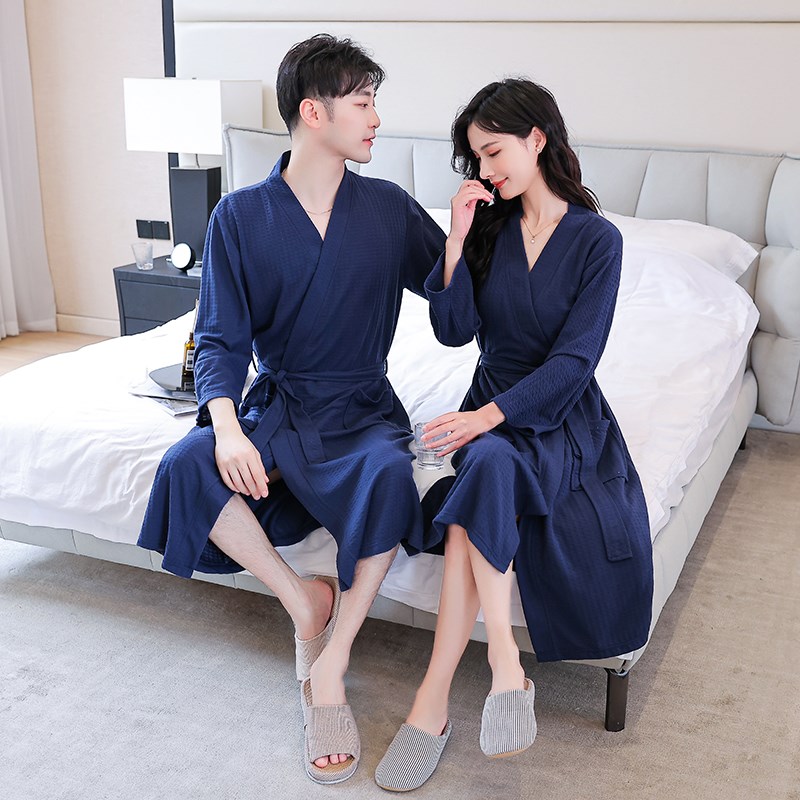 懒人游泳浴袍女夏季睡袍男士大码晨袍2024新款浴衣吸水度假风睡衣