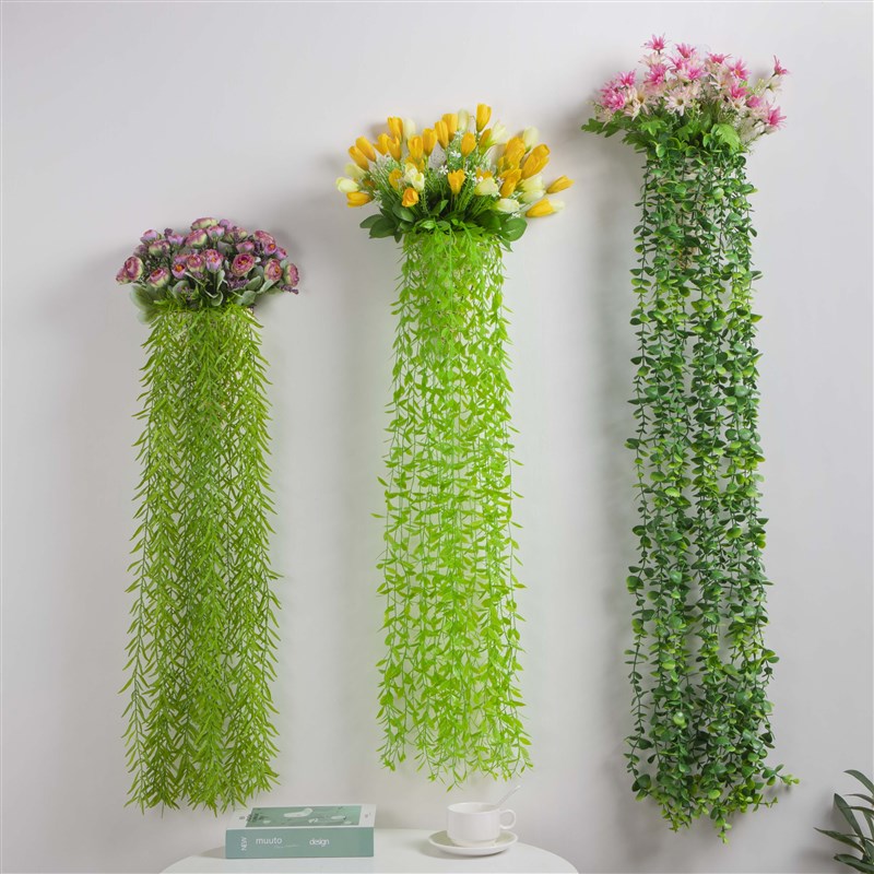 仿真植物壁挂花篮店铺背景墙面装饰花客厅挂墙壁室内挂件创意挂饰