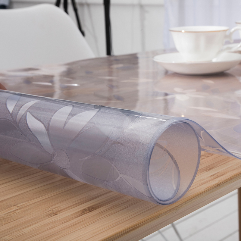 pc胶垫防水饭桌布 软玻璃水晶板磨砂塑料圆形茶几餐桌垫