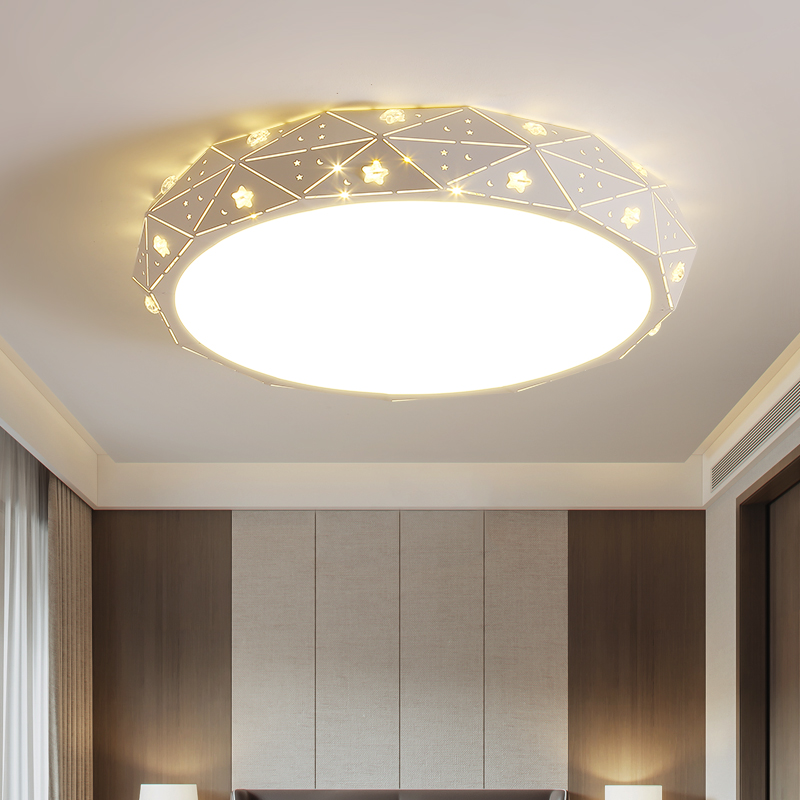 2023新款圆形简约现代灯饰节能调光led吸顶灯家装智能书房卧室灯