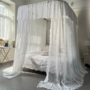 高级u型蚊帐家用卧室加密加厚公主风落地三门开加粗加密3 2024新款