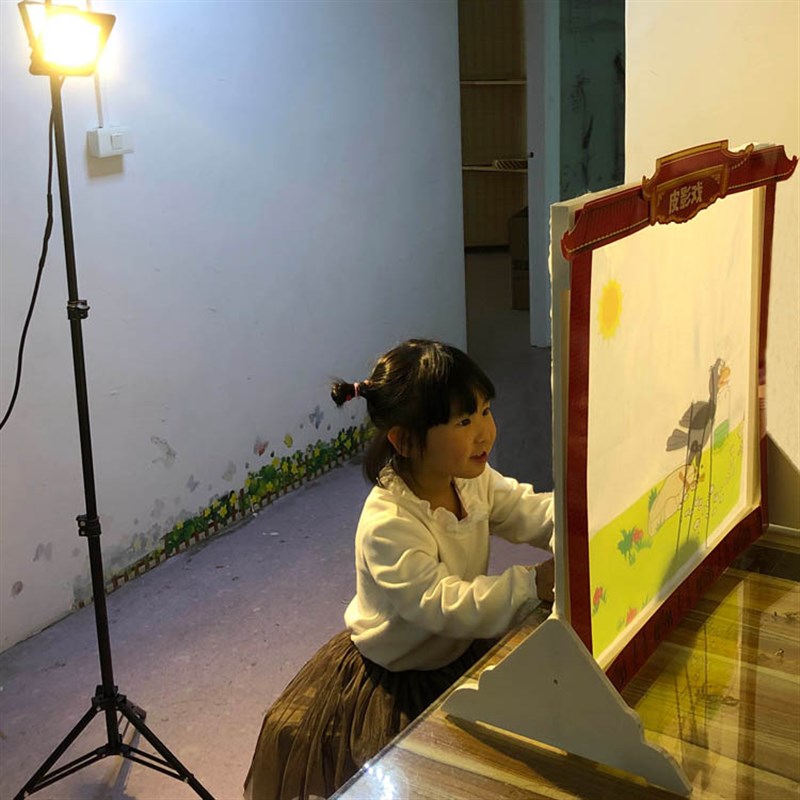 皮影戏幕布支架灯光 皮影表演人偶幼儿园皮影戏舞台定制皮影人物