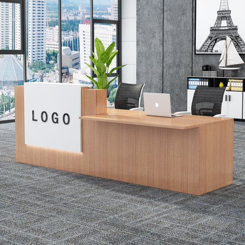 公司前台接待台简约吧台收银台网红迎宾台咨询台美容院前台办公桌