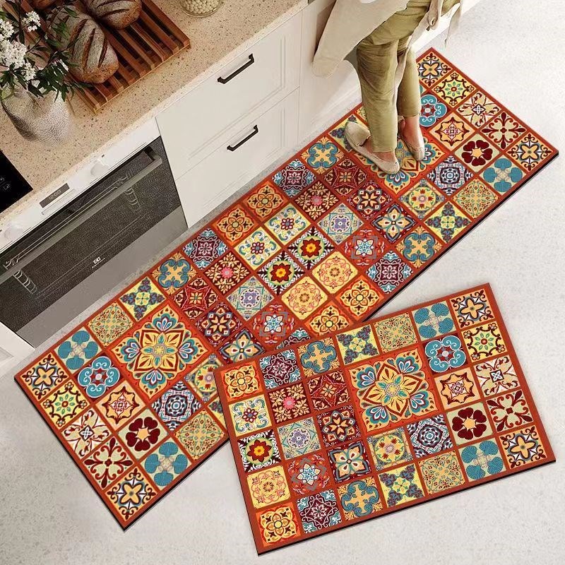 厨房专用地垫硅藻泥吸水吸油防滑脚垫家用免洗可擦垫子卫生间地毯