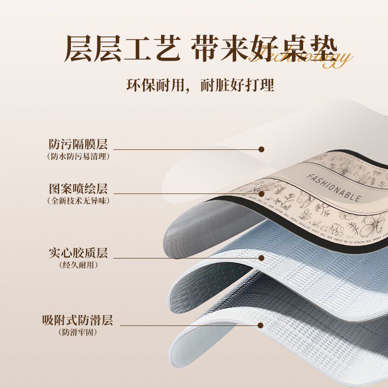 餐边柜垫轻奢法式风高级感桌垫防水可剪裁鞋柜玄关柜电视柜保护垫