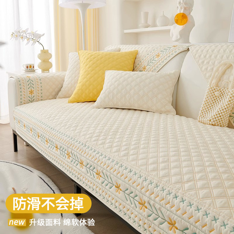 网红全棉直排沙发垫坐垫四季通用防滑盖巾2023年新款沙发套罩定制,居家布艺,沙发垫,淘宝优惠券,粉丝福利购,淘宝优惠卷