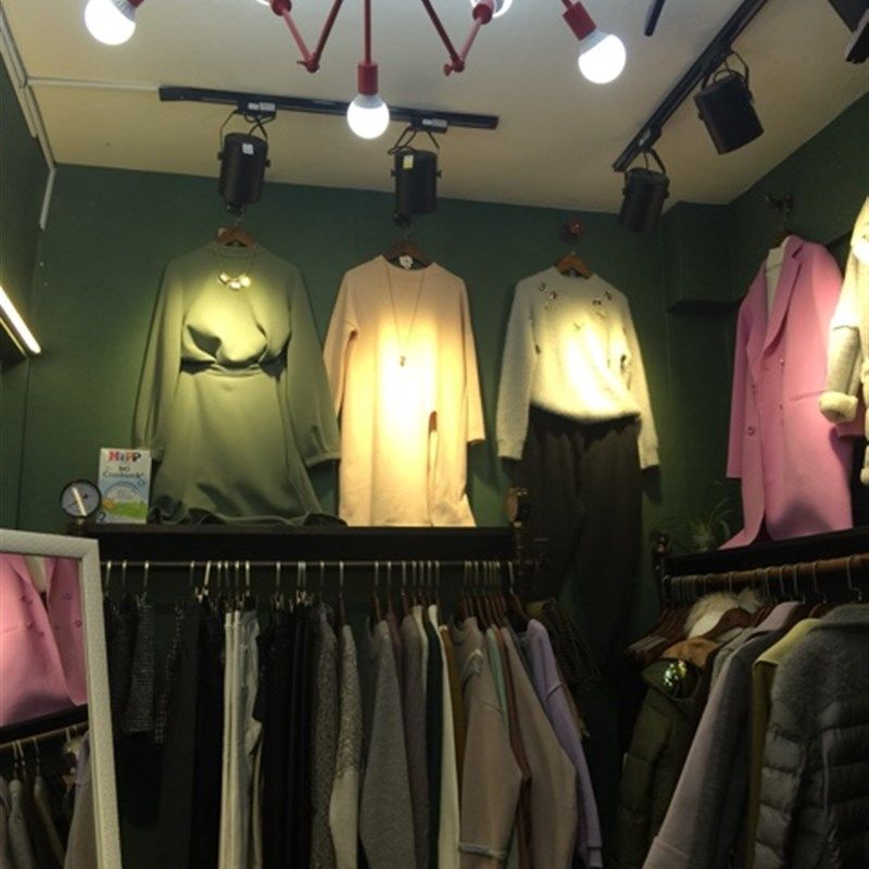 工业复古实木水管服装展示架靠墙正侧挂服装挂衣架货架陈列架包邮