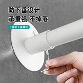 弧形浴帘杆免打孔L型淋浴房干湿分离化妆室防水布加厚浴室U形隔断