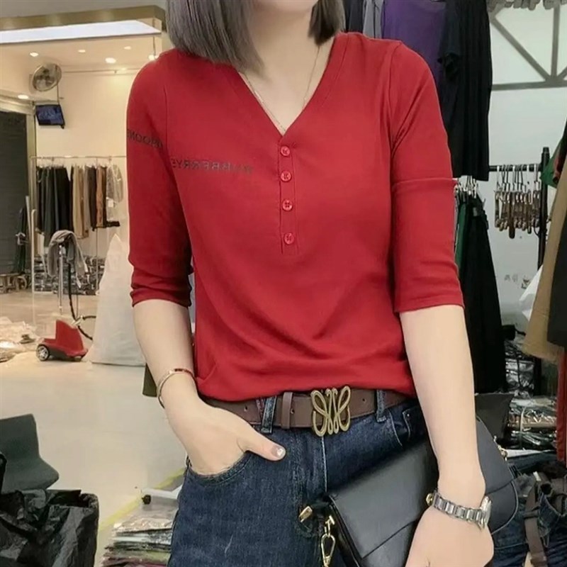 大码女装胖妹妹mm300斤打底衫上衣秋季新款遮肚显瘦百搭半中袖T恤