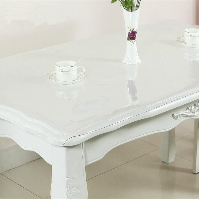 环保黑色磨砂PVC透明水晶板书桌面布软质玻璃防水油餐台茶几胶垫