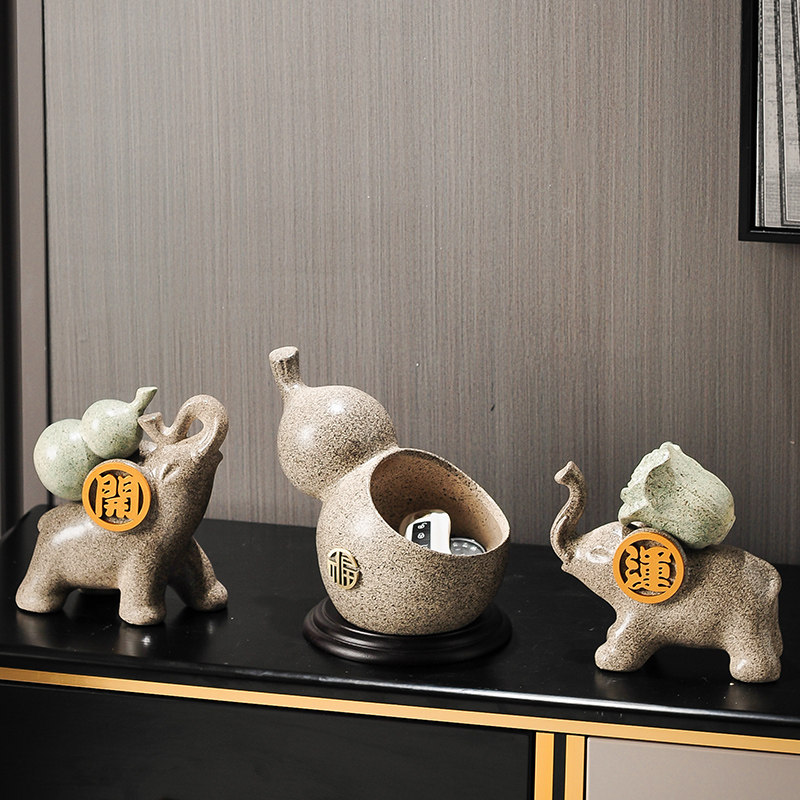 新中式开运葫芦装饰品招财摆件客厅玄关柜鞋柜放钥匙收纳乔迁礼物,家居饰品,装饰摆件,淘宝优惠券,粉丝福利购,淘宝优惠卷