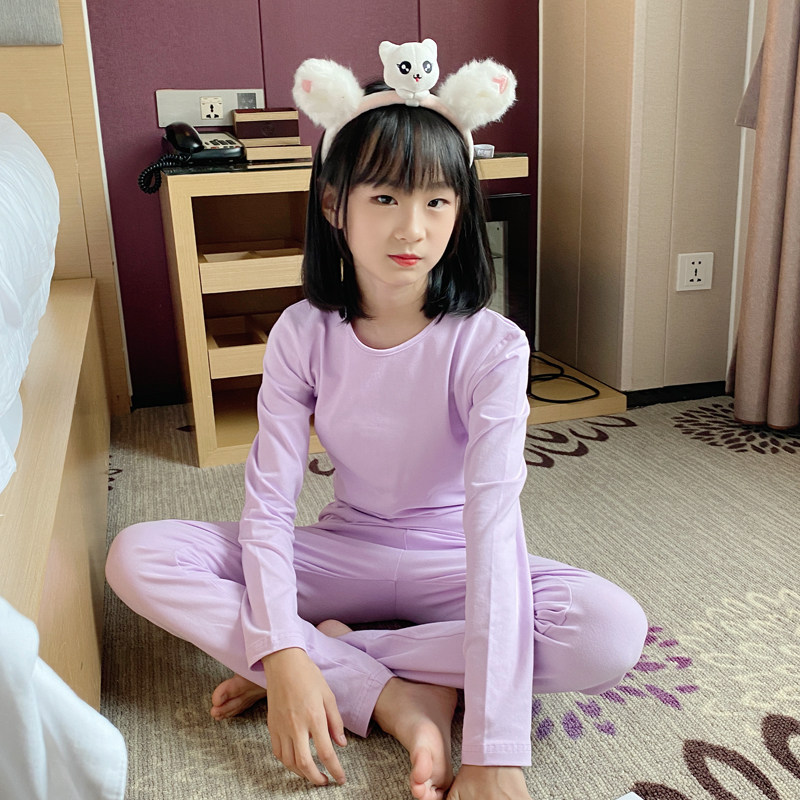 秋冬女童发热衣裤纯棉儿童秋衣卫生裤中大童打底衫女孩居家服紫,童装/婴儿装/亲子装,内衣套装,淘宝优惠券,粉丝福利购,淘宝优惠卷