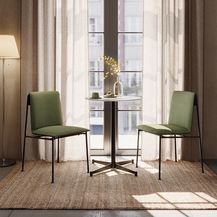 森川餐椅轻奢高级软包靠背椅子家用客厅设计感意式 极简餐厅餐桌椅