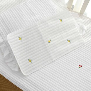 宝宝头枕巾纯棉a类吸汗透气夏大号初生新生婴儿云片枕平吐奶枕垫