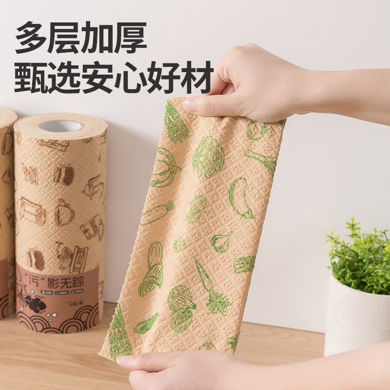 懒人抹布家用厨房吸水加厚不掉毛一次性洗碗巾干湿两用去油污抹布