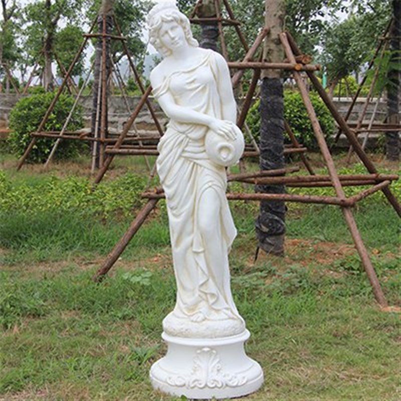 欧式花园别墅人物雕塑装饰摆件家居客厅阳台景观复古石膏艺术品