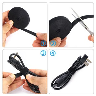 25米/50米背对背魔术贴扎带理线带机房专用捆绑线尾纤扎带自粘带