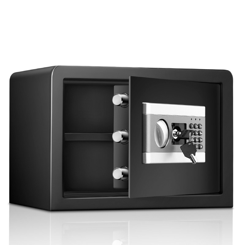 安锁保险箱家用小型 迷你 超小 电子保险柜 办公25cm 密码 文件柜